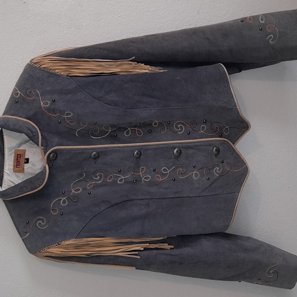 Phoenix USA FRONTIER Collection fringe leather jacket